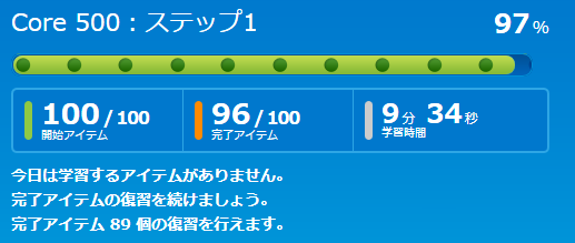 【完了アイテム】の復習